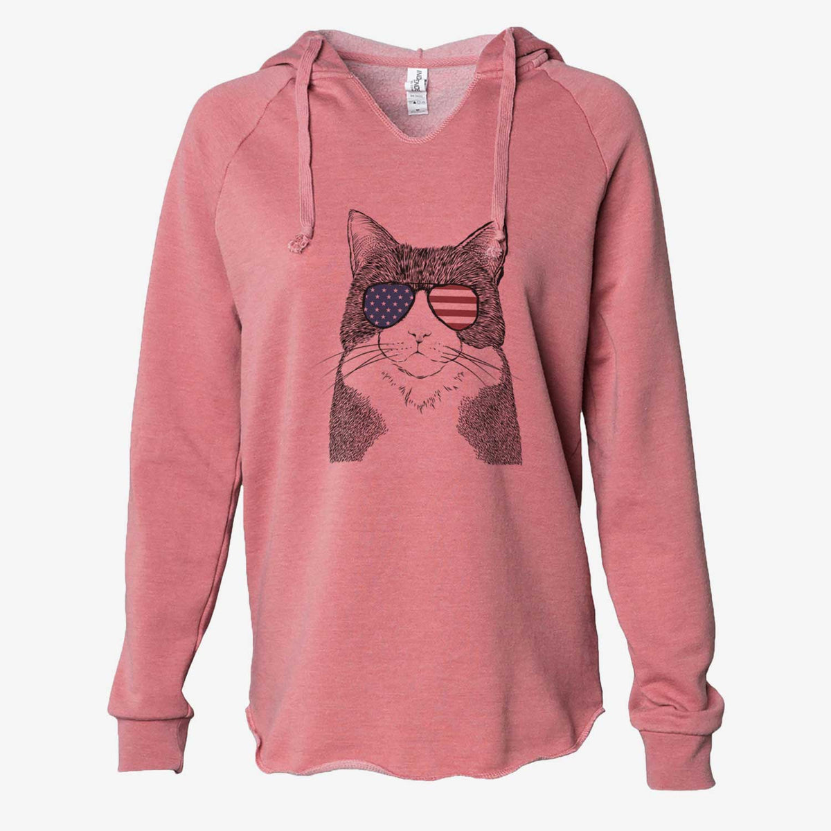 USA Tux the Tuxedo Cat - Cali Wave Hooded Sweatshirt
