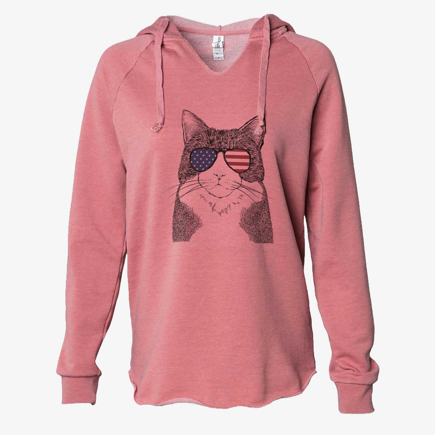 USA Tux the Tuxedo Cat - Cali Wave Hooded Sweatshirt