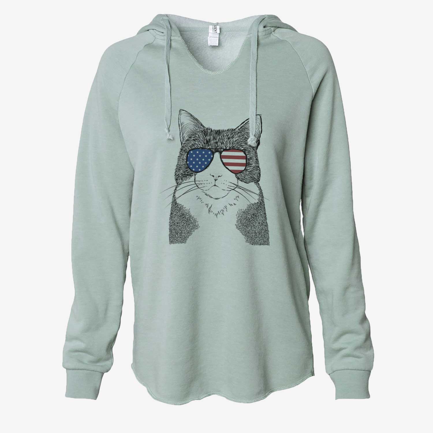 USA Tux the Tuxedo Cat - Cali Wave Hooded Sweatshirt