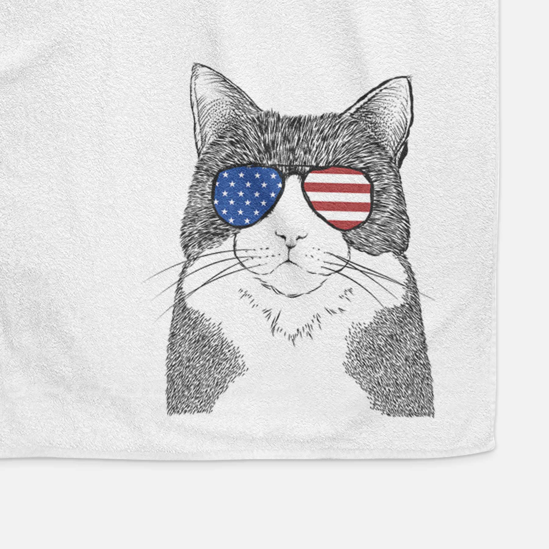 Tux the Tuxedo Cat Decorative Hand Towel