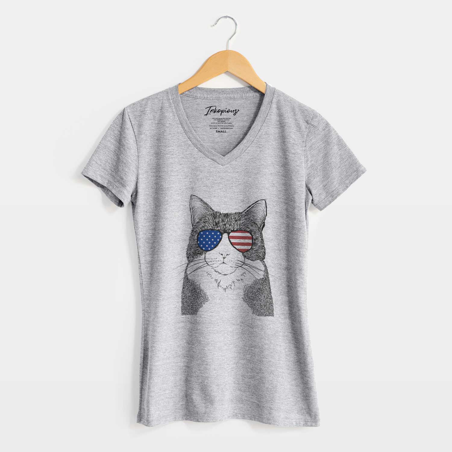 USA Tux the Tuxedo Cat - Women's Perfect V-neck Shirt