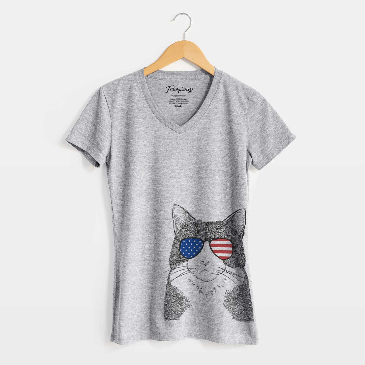 USA Tux the Tuxedo Cat - Women's Perfect V-neck Shirt