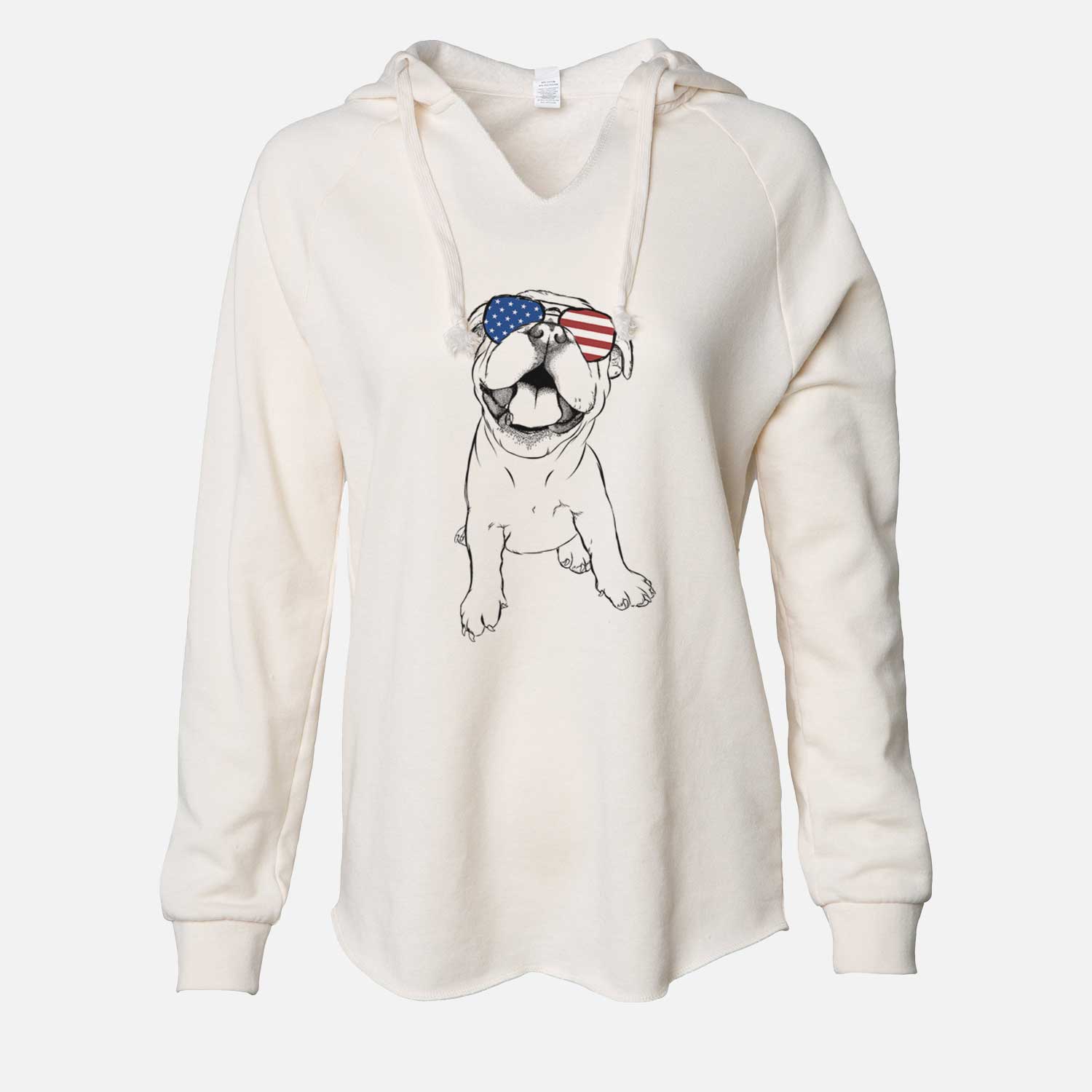 USA Tyke the English Bulldog - Cali Wave Hooded Sweatshirt