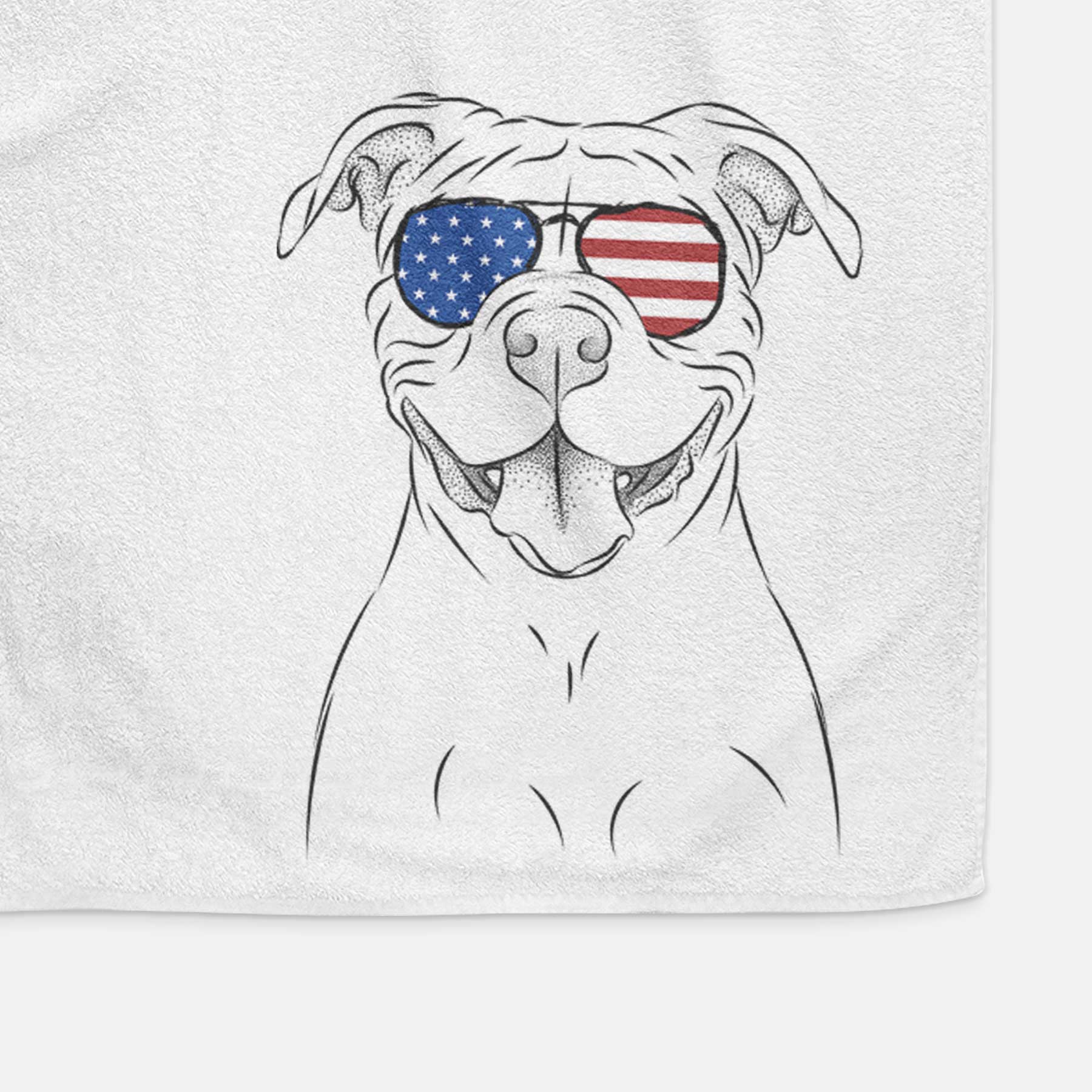 Tyson the American Bulldog Decorative Hand Towel