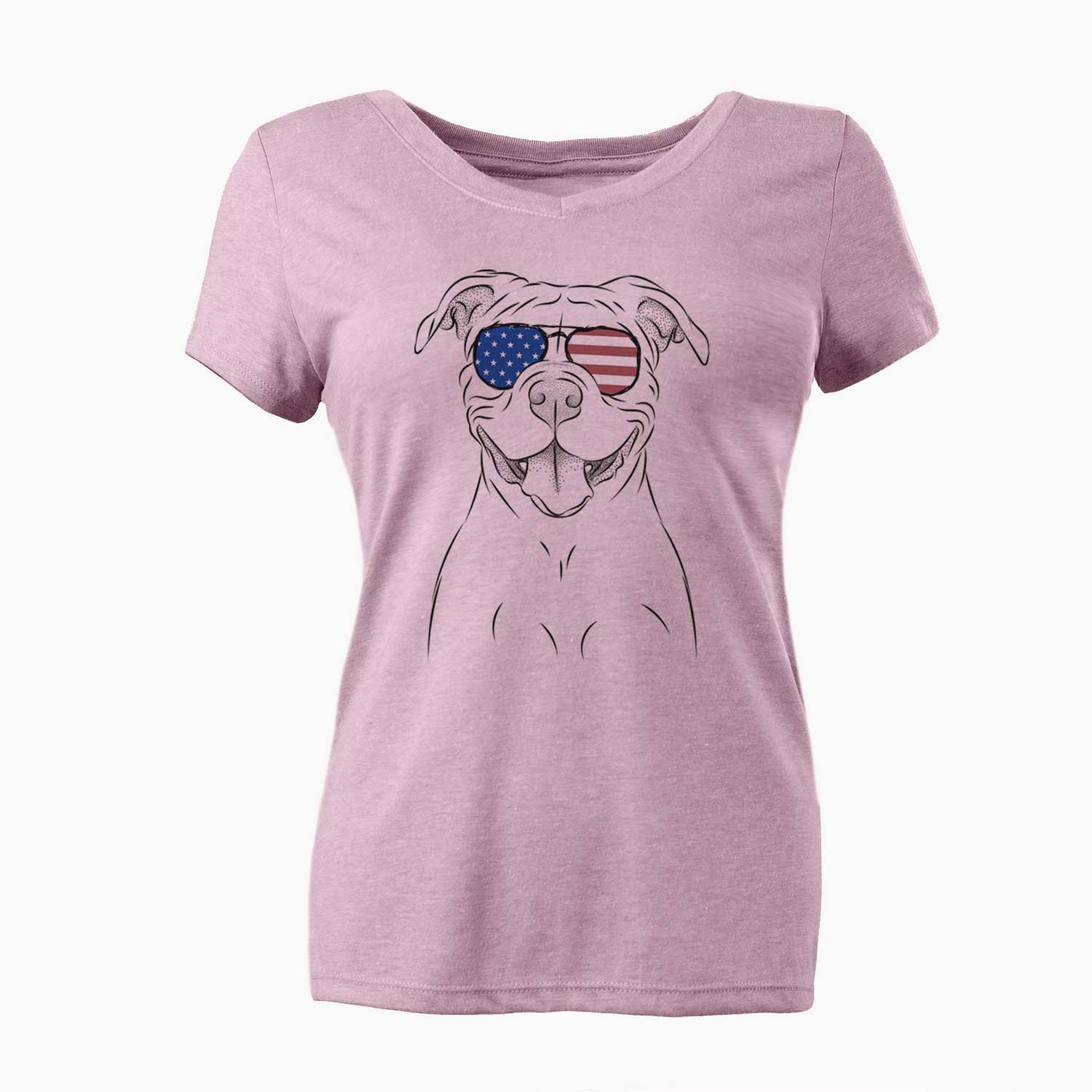 USA Tyson the American Bulldog - Women's Perfect V-neck Shirt