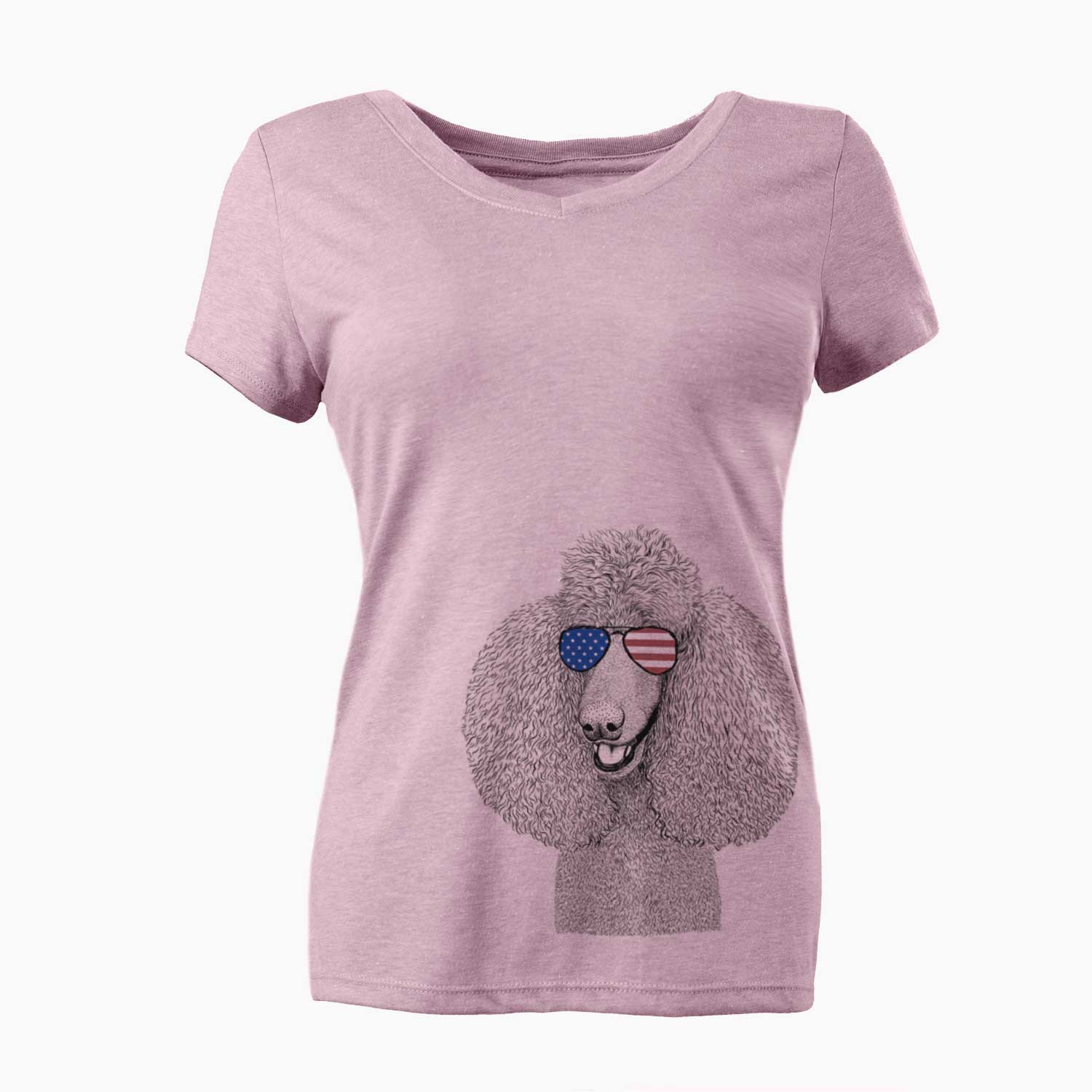 USA Uncle Tucker the Poodle - Women's Perfect V-neck Shirt