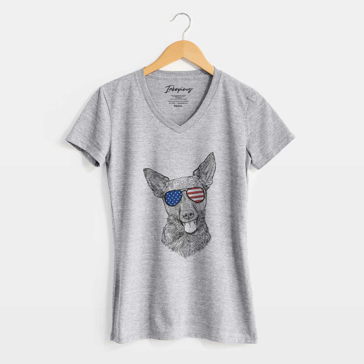 USA Ursa the Mixed Breed - Women&#39;s Perfect V-neck Shirt