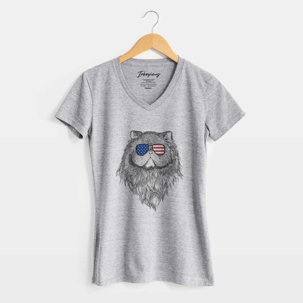 USA Vader the Persian Cat - Women's Perfect V-neck Shirt