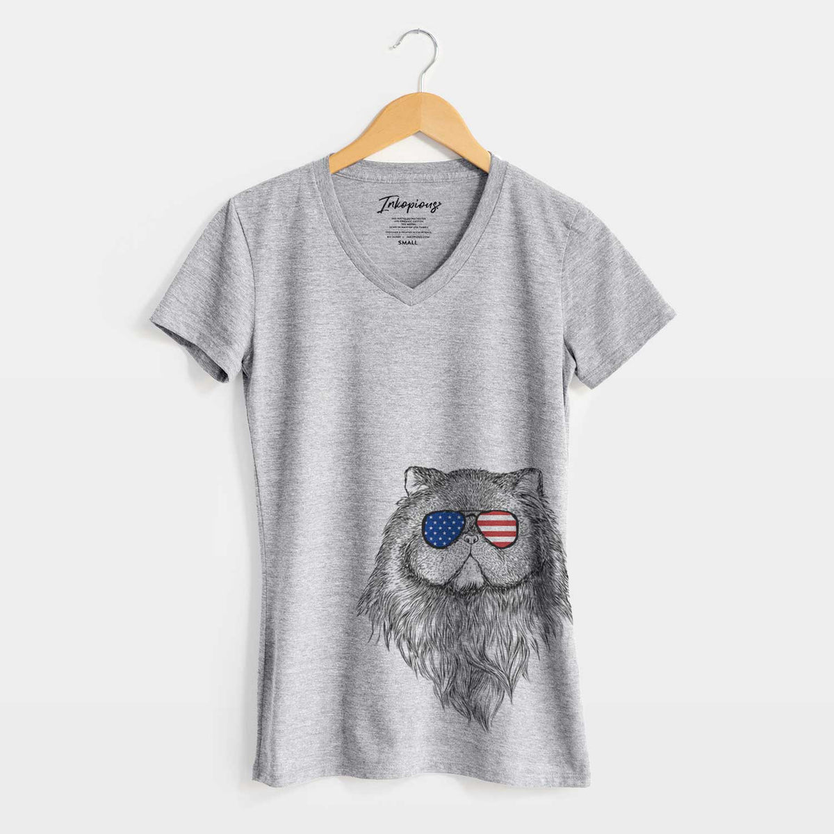 USA Vader the Persian Cat - Women's Perfect V-neck Shirt