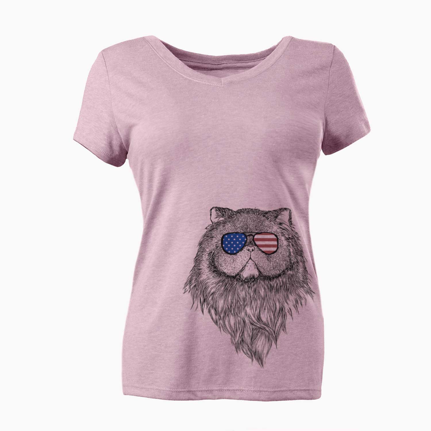 USA Vader the Persian Cat - Women's Perfect V-neck Shirt