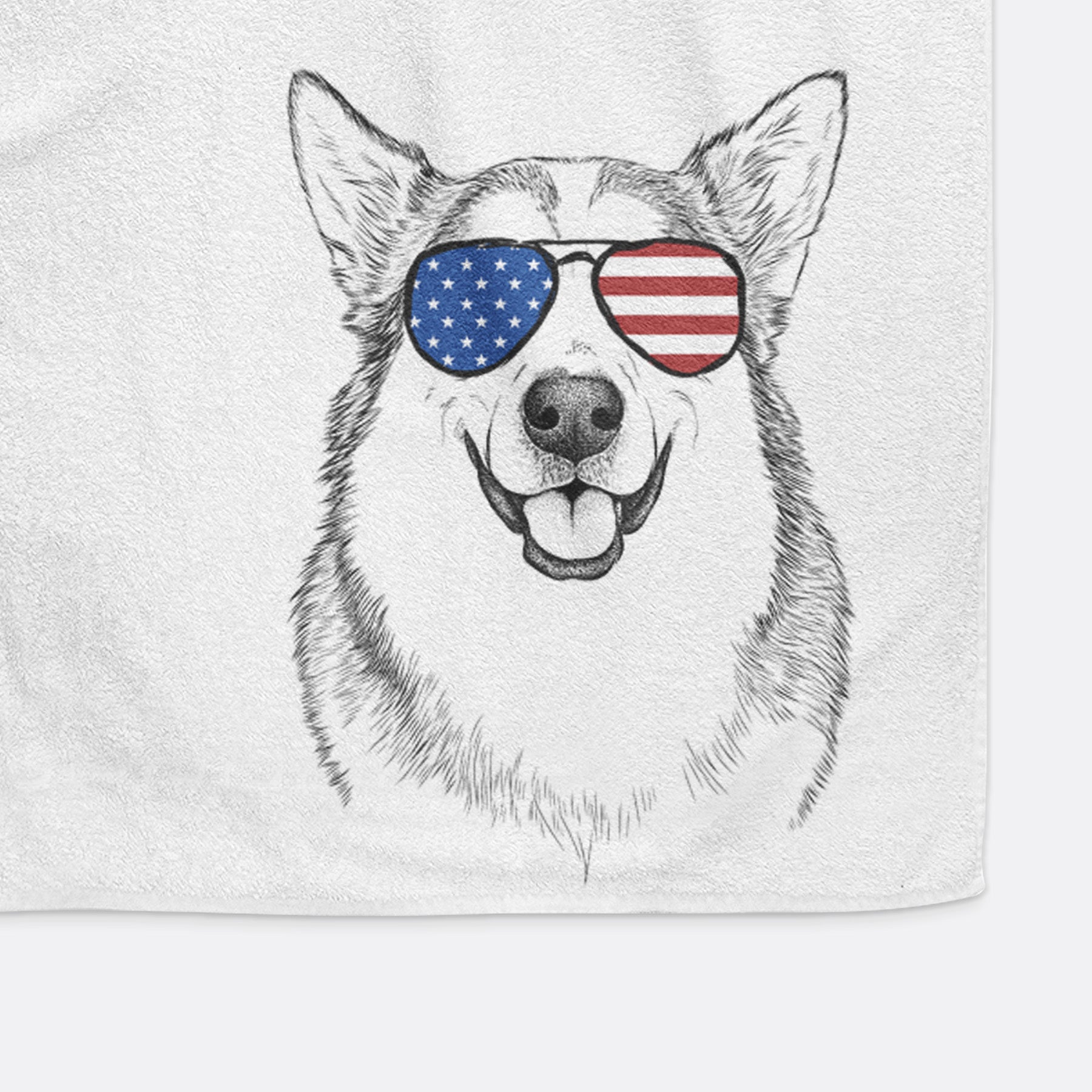 Vader the Alaskan Malamute Decorative Hand Towel