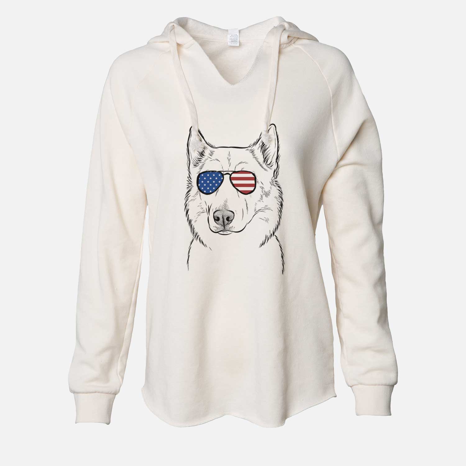 USA Vox the Siberian Husky - Cali Wave Hooded Sweatshirt