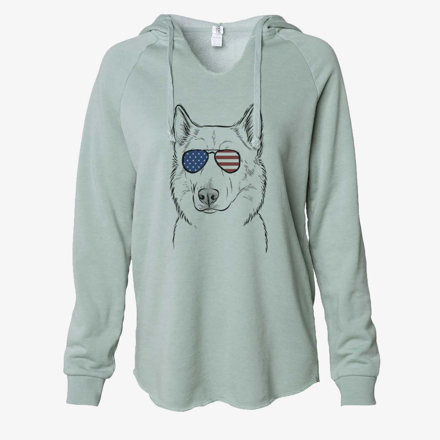 USA Vox the Siberian Husky - Cali Wave Hooded Sweatshirt