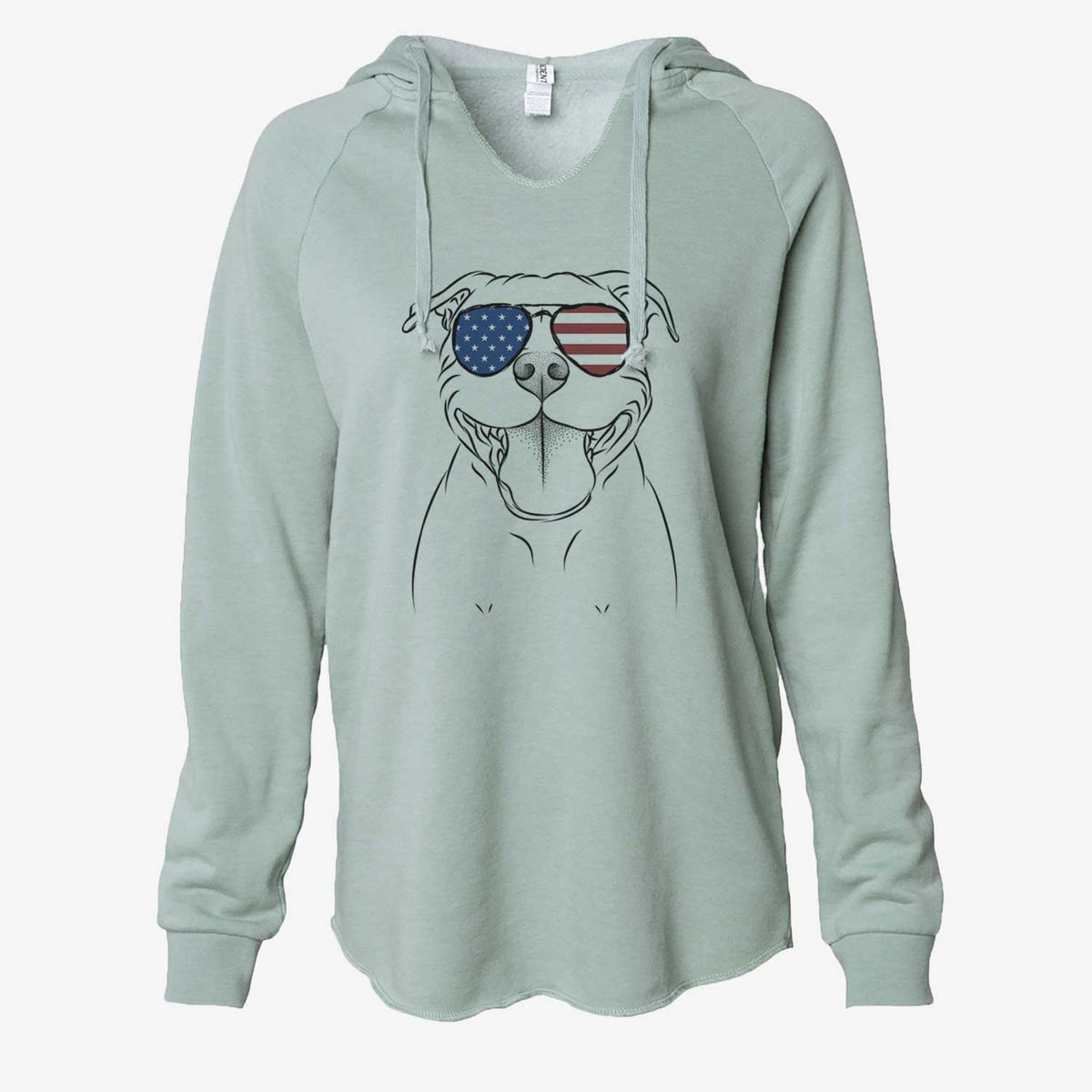 USA Wafer the Staffordshire Bull Terrier - Cali Wave Hooded Sweatshirt
