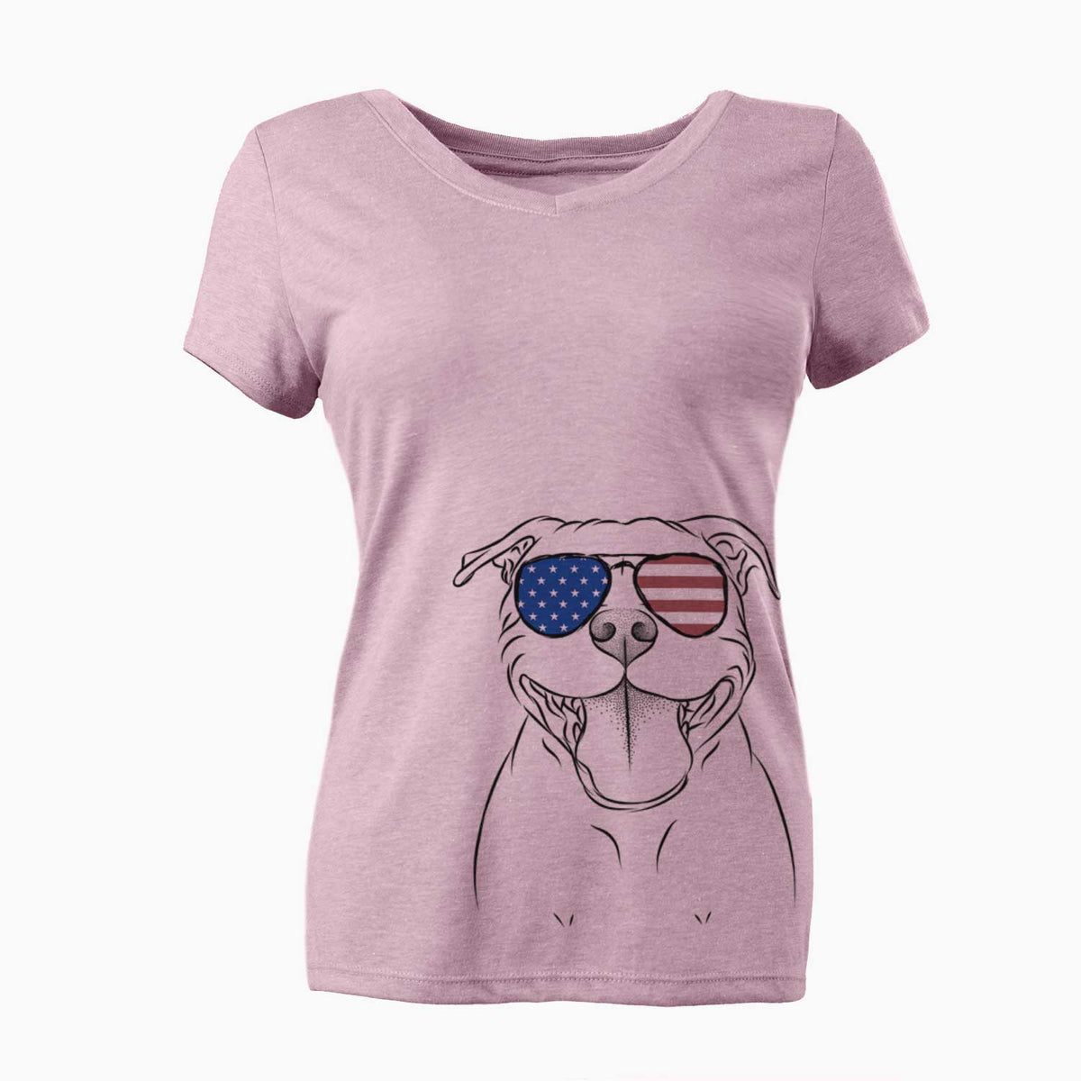 USA Wafer the Staffordshire Bull Terrier - Women's Perfect V-neck Shirt