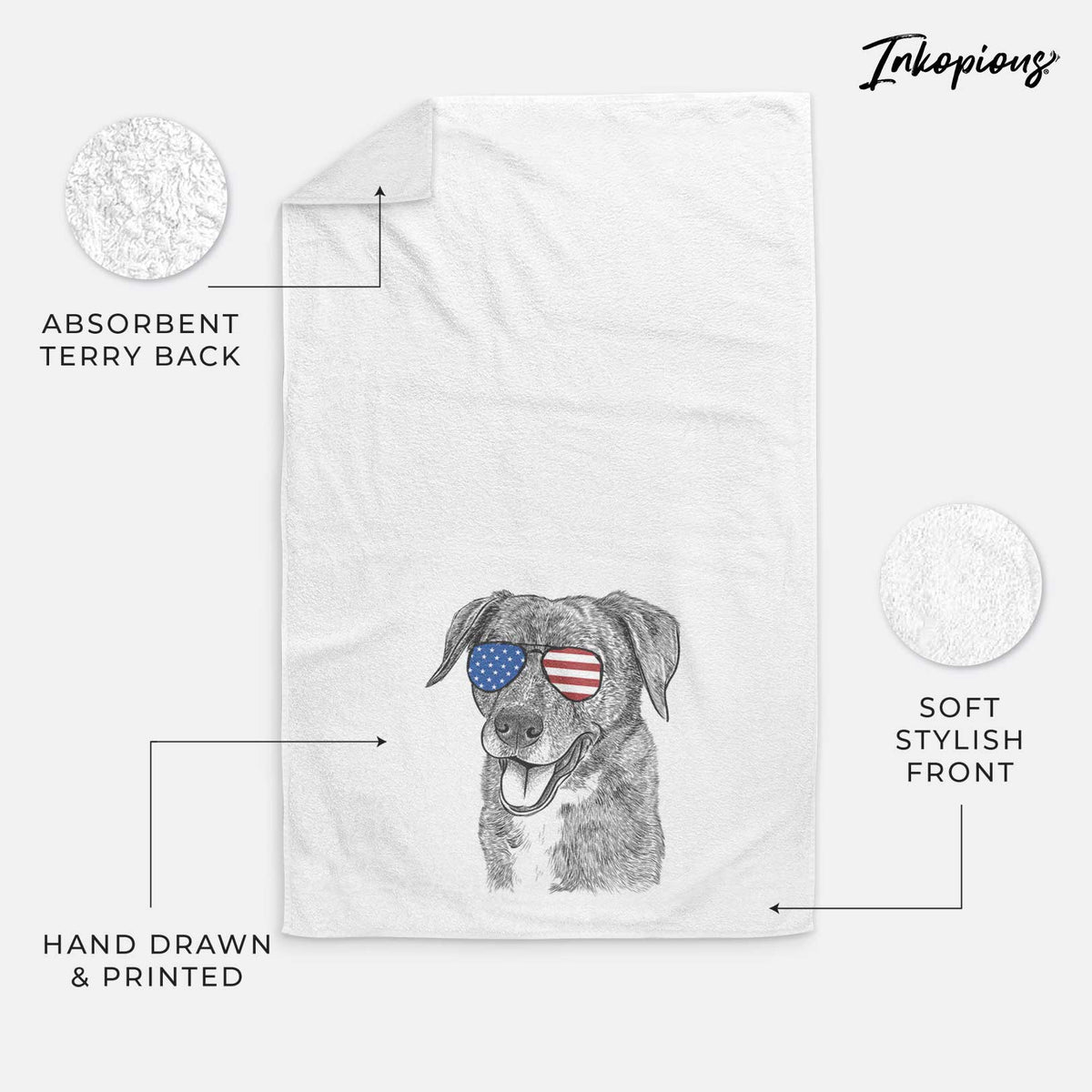 Wally the Mixed Breed Decorative Hand Towel