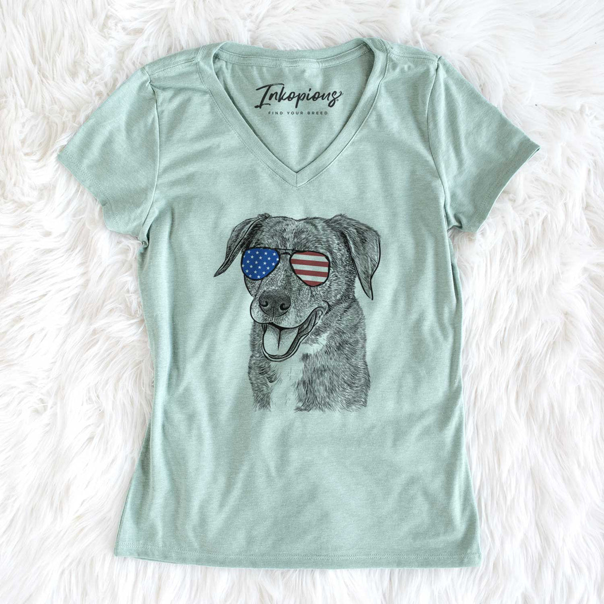USA Wally the Mixed Breed - Women's Perfect V-neck Shirt