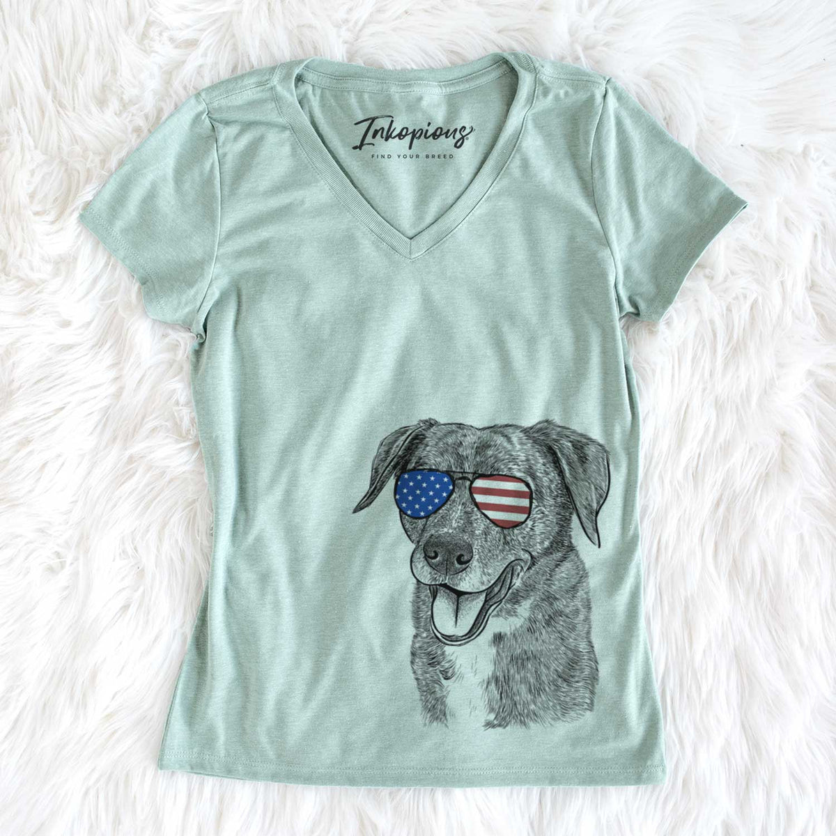 USA Wally the Mixed Breed - Women's Perfect V-neck Shirt
