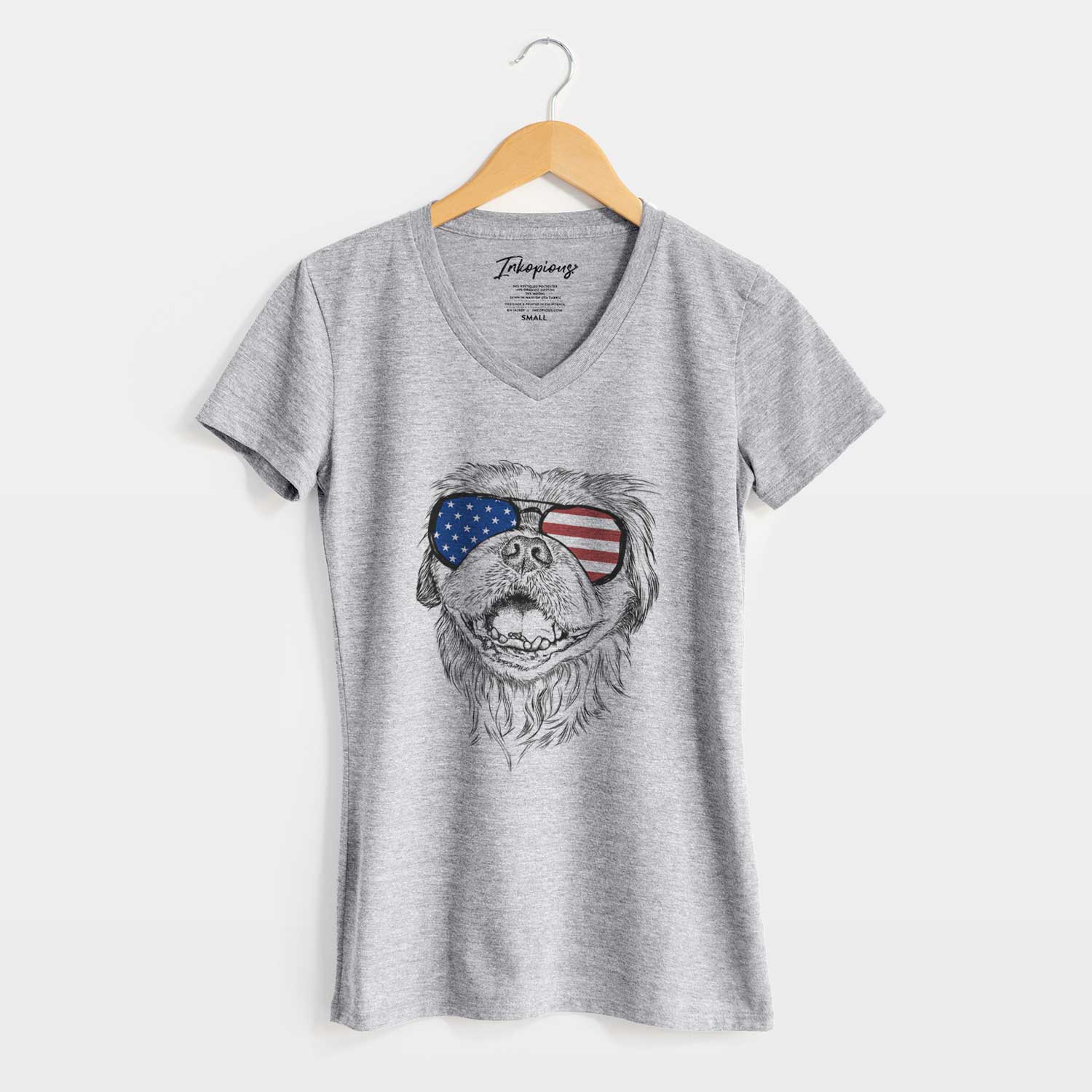 USA Wally the Pekingese - Women's Perfect V-neck Shirt