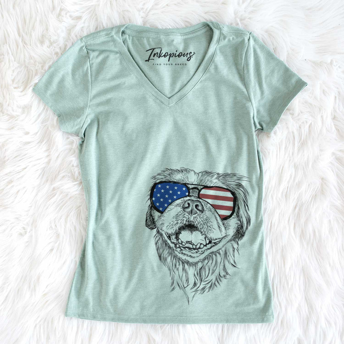 USA Wally the Pekingese - Women's Perfect V-neck Shirt