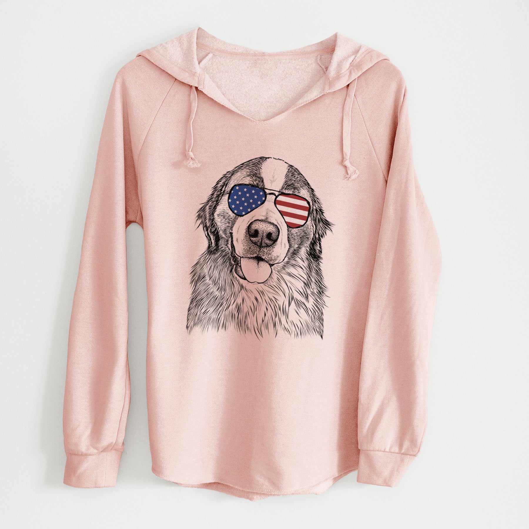 USA Walter the Bernese Mountain Dog Mix - Cali Wave Hooded Sweatshirt