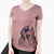 USA Walter the Bernese Mountain Dog Mix - Women's Perfect V-neck Shirt