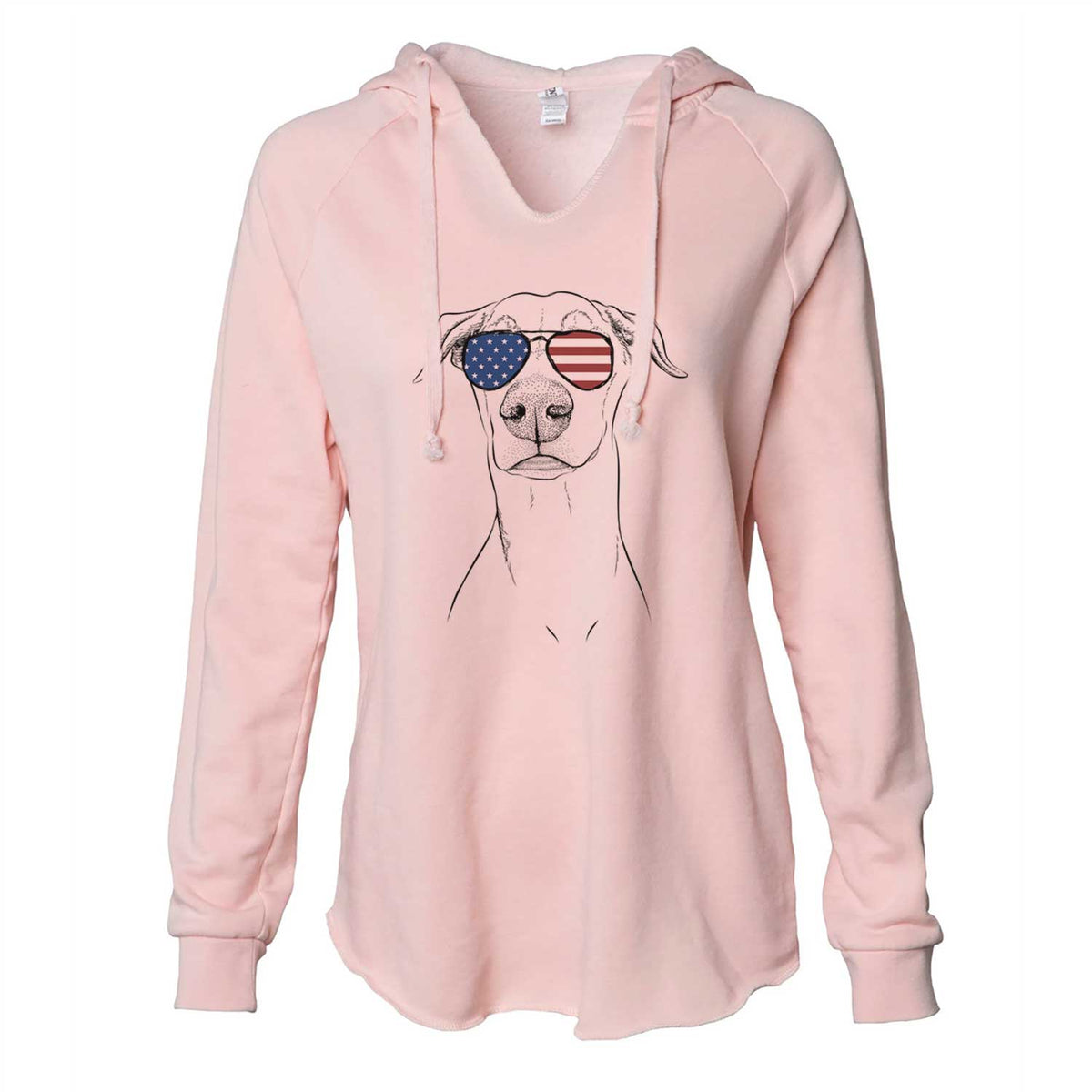 USA Walter the White Doberman Rescue - Cali Wave Hooded Sweatshirt