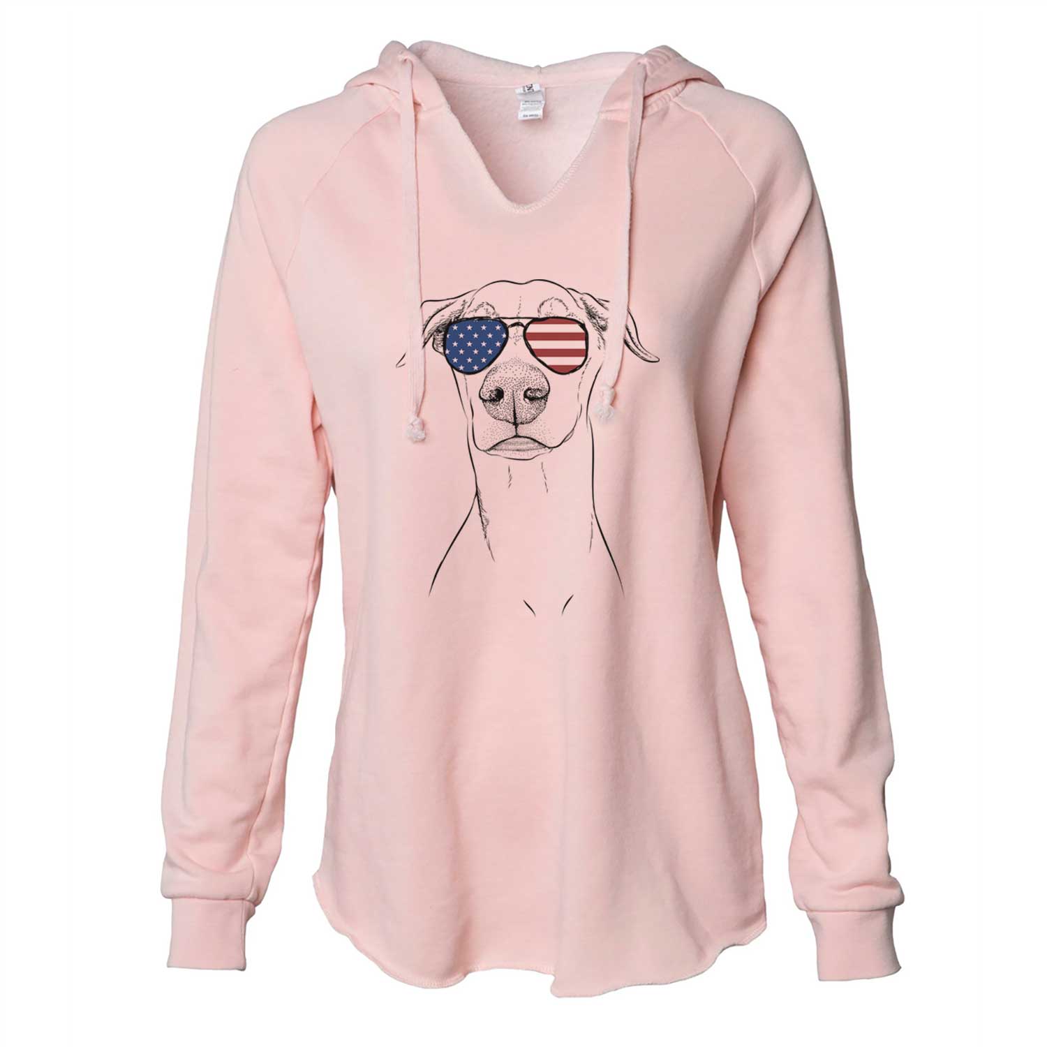 USA Walter the White Doberman Rescue - Cali Wave Hooded Sweatshirt