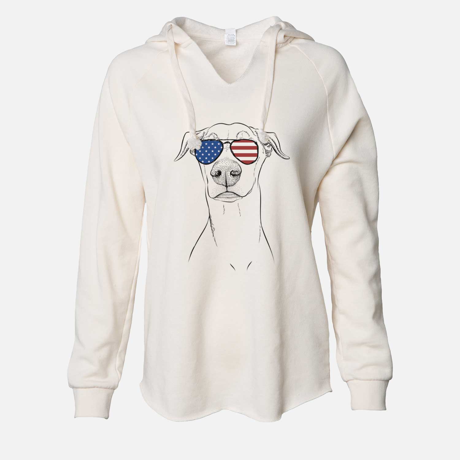 USA Walter the White Doberman Rescue - Cali Wave Hooded Sweatshirt