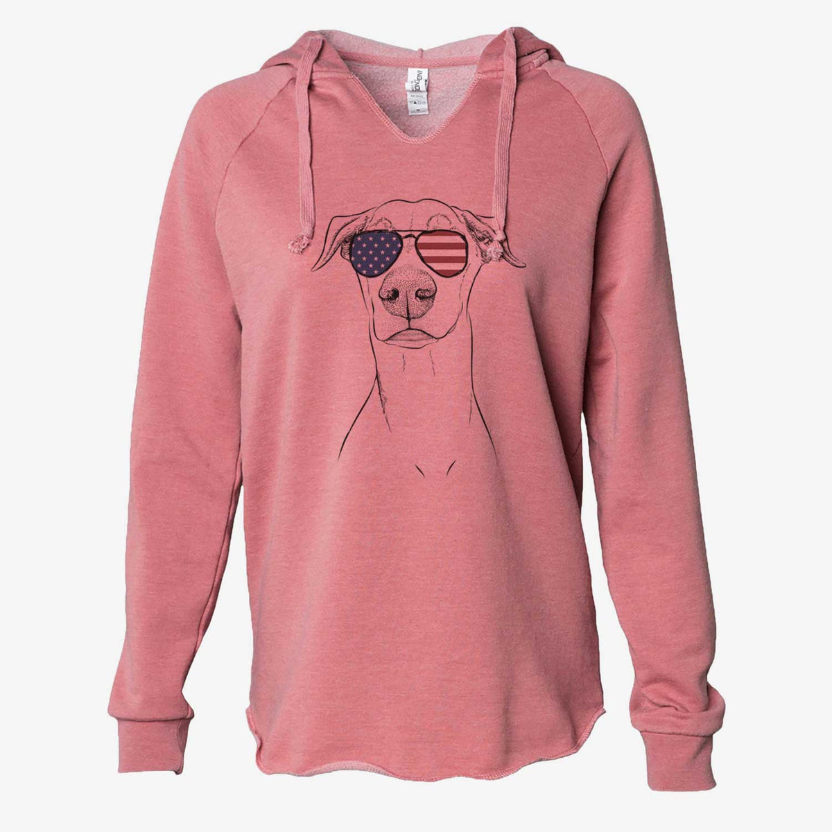 USA Walter the White Doberman Rescue - Cali Wave Hooded Sweatshirt