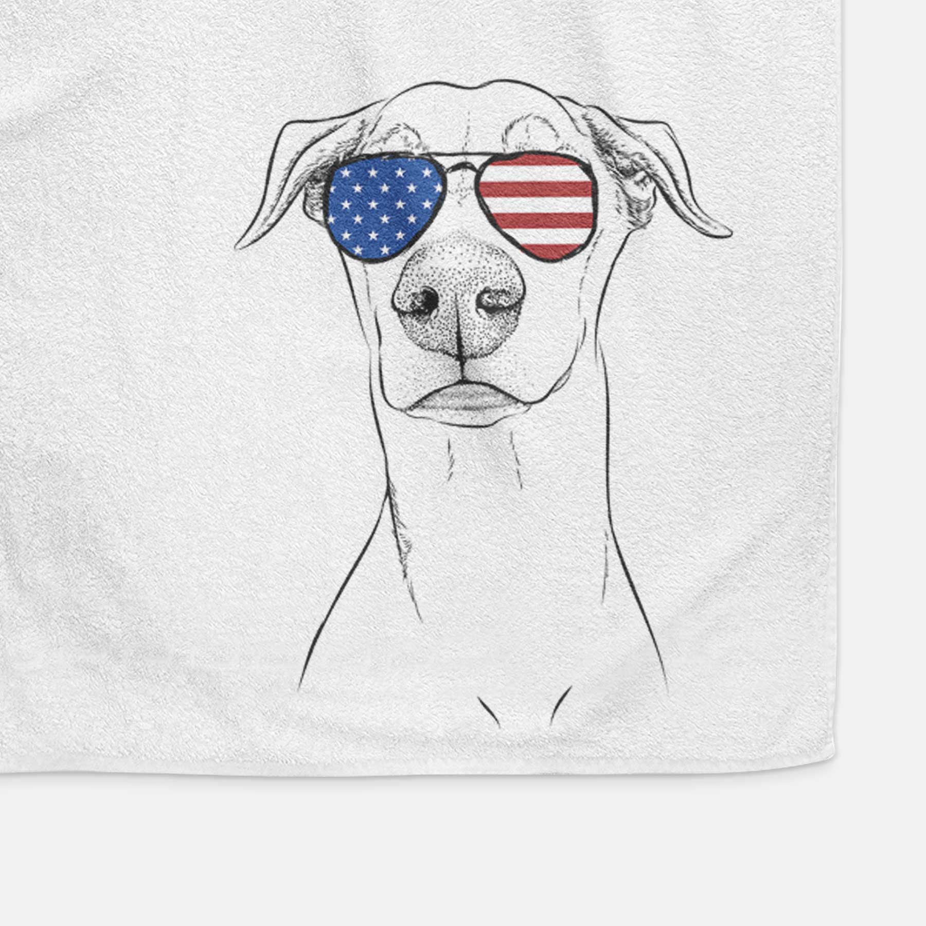 Walter the White Doberman Rescue Decorative Hand Towel