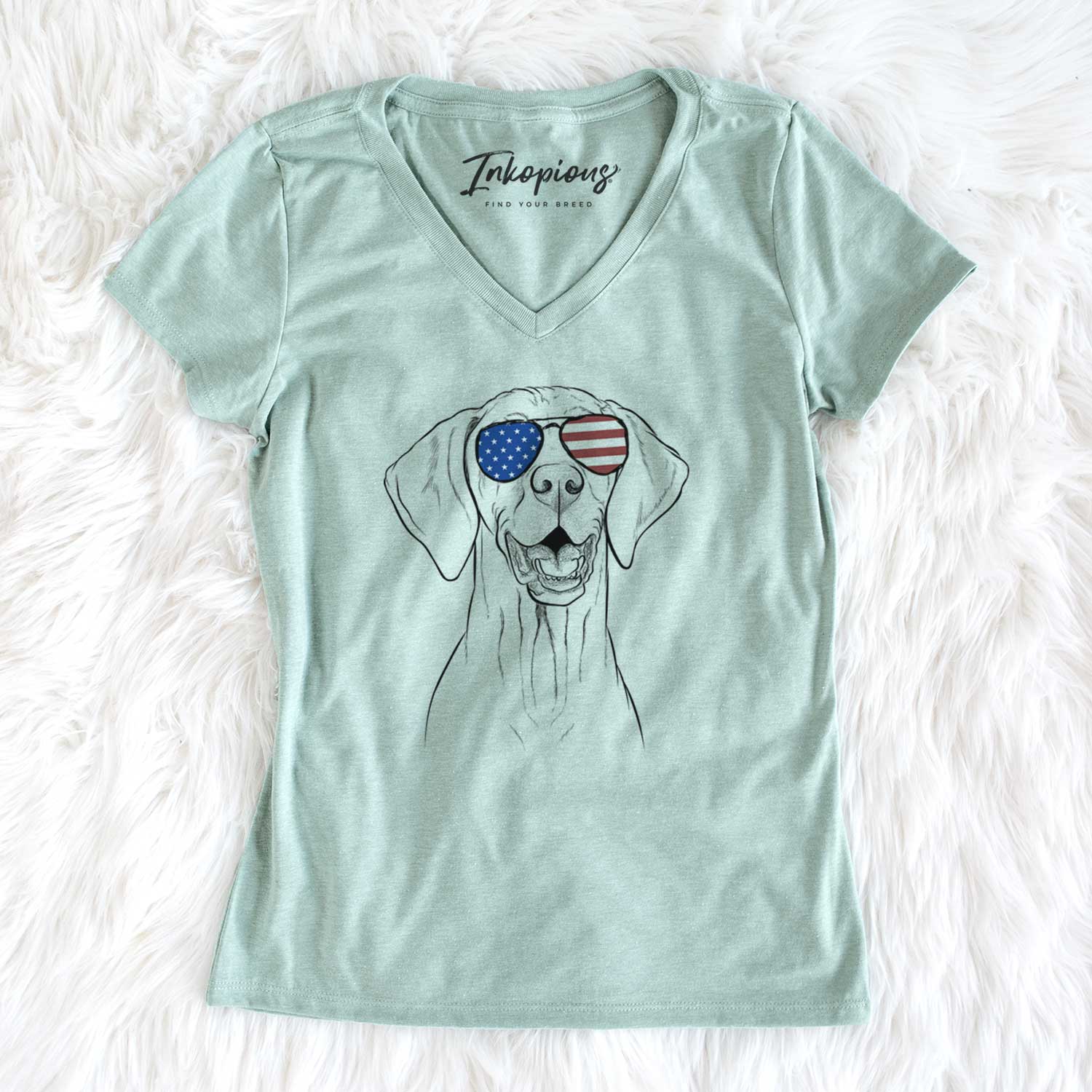 USA Wesley the Vizsla - Women's Perfect V-neck Shirt