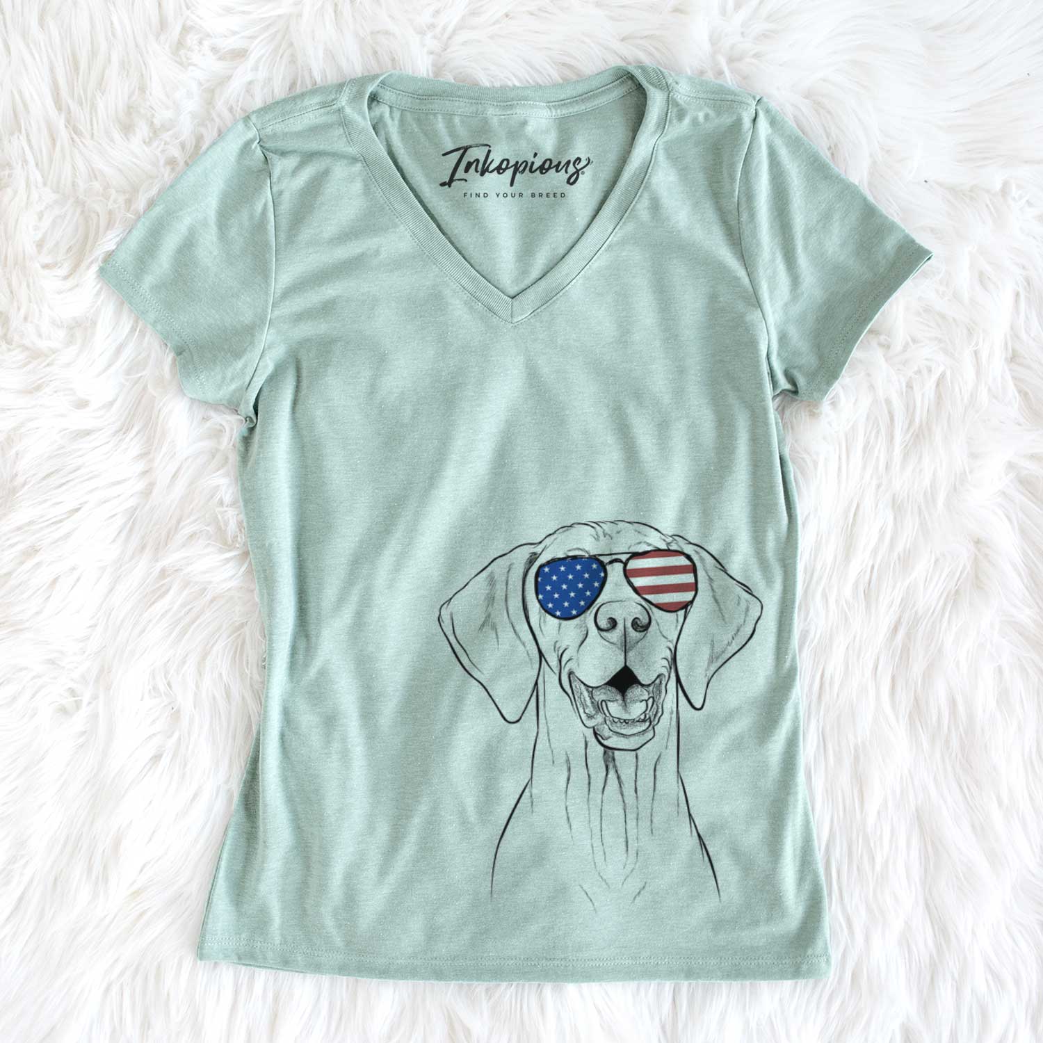 USA Wesley the Vizsla - Women's Perfect V-neck Shirt