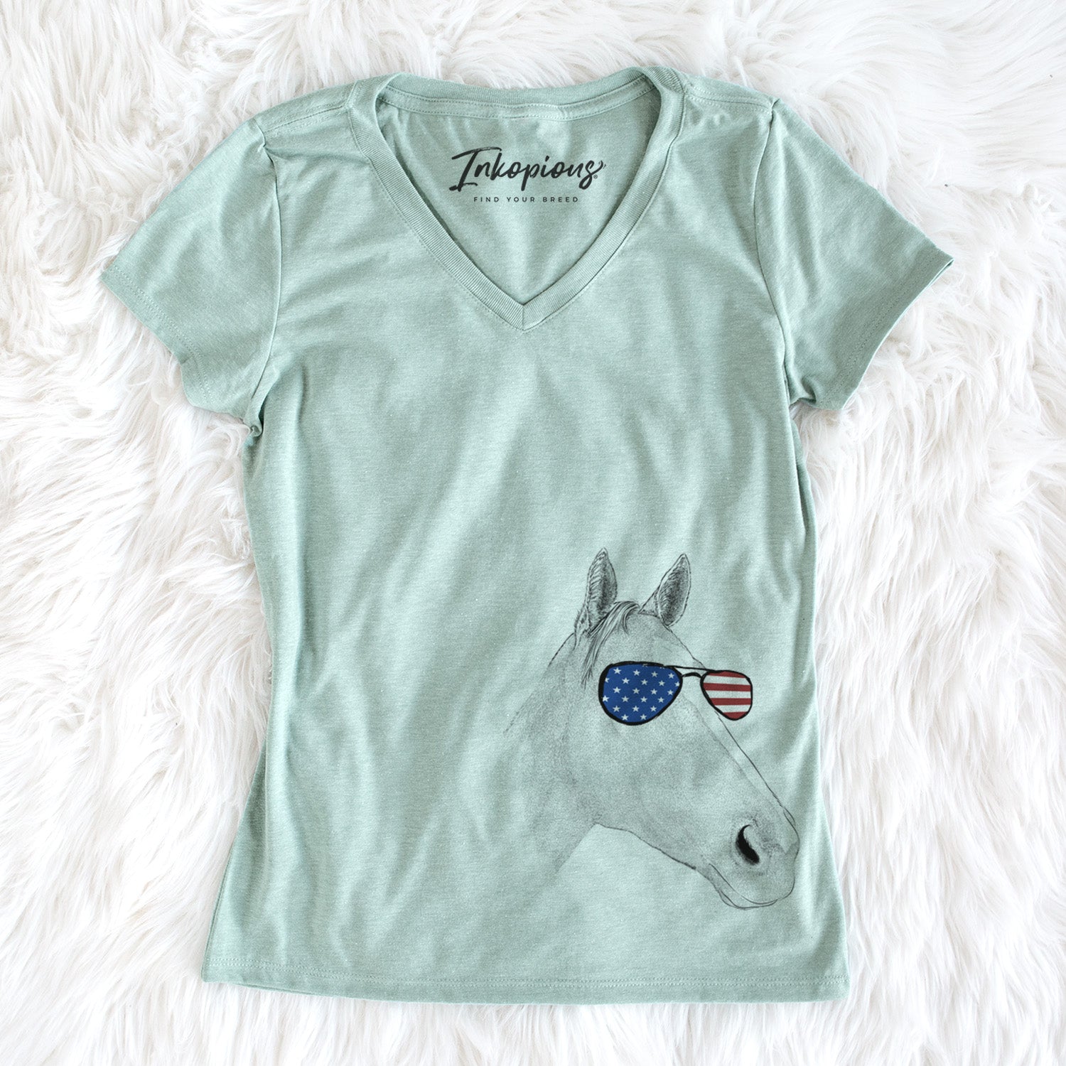 USA Westley the Horse - Women's Perfect V-neck Shirt