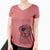 USA Whiskey the Chocolate Lab - Women's Perfect V-neck Shirt