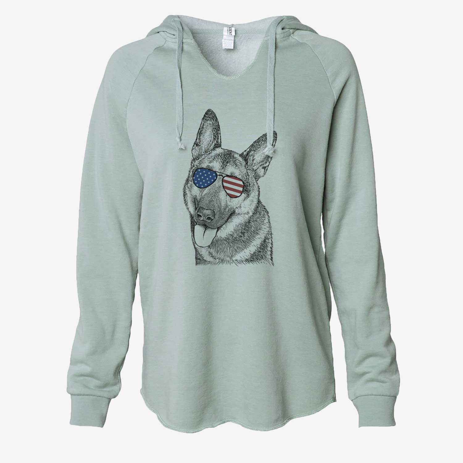 USA Whitaker the German Shepherd - Cali Wave Hooded Sweatshirt