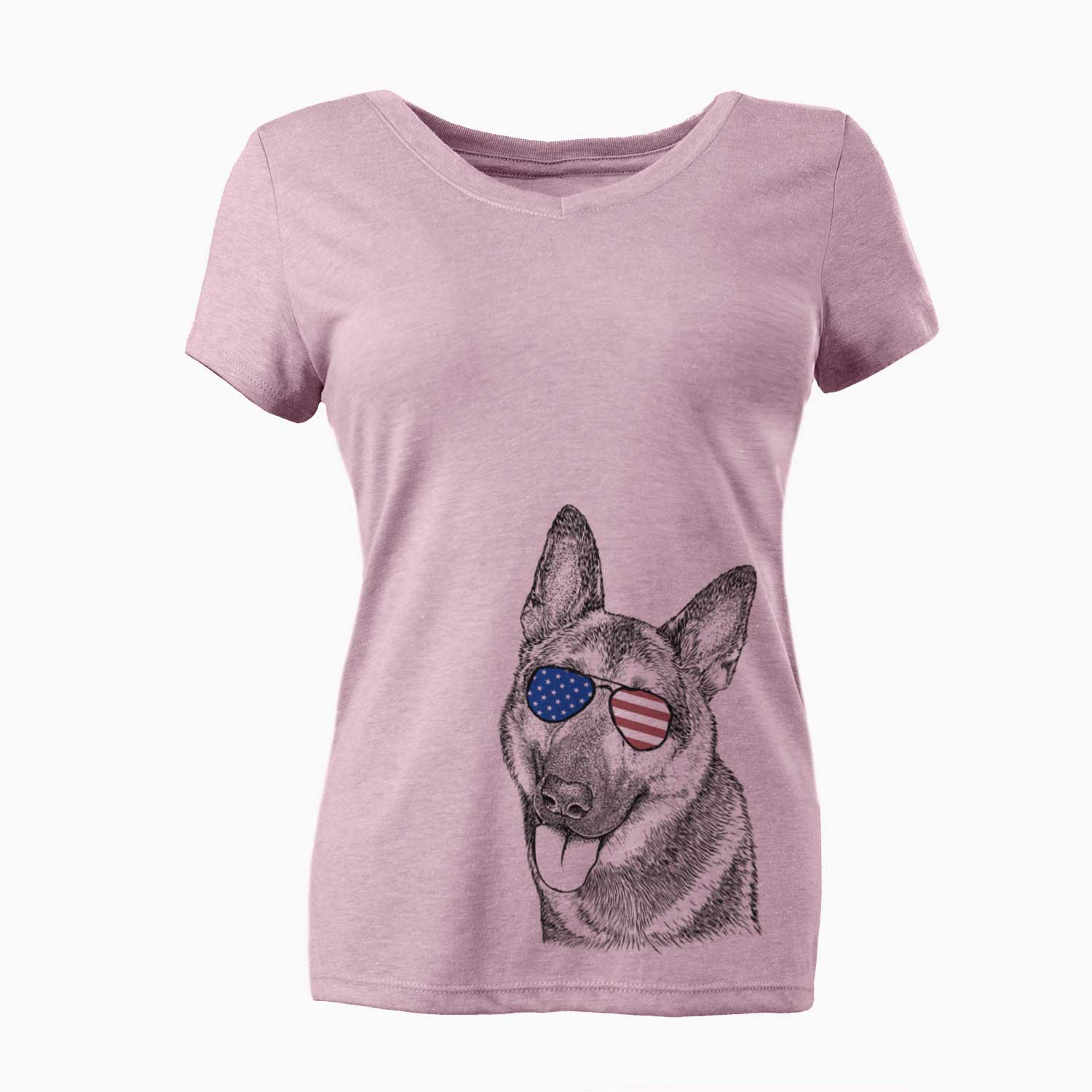 USA Whitaker the German Shepherd - Women's Perfect V-neck Shirt