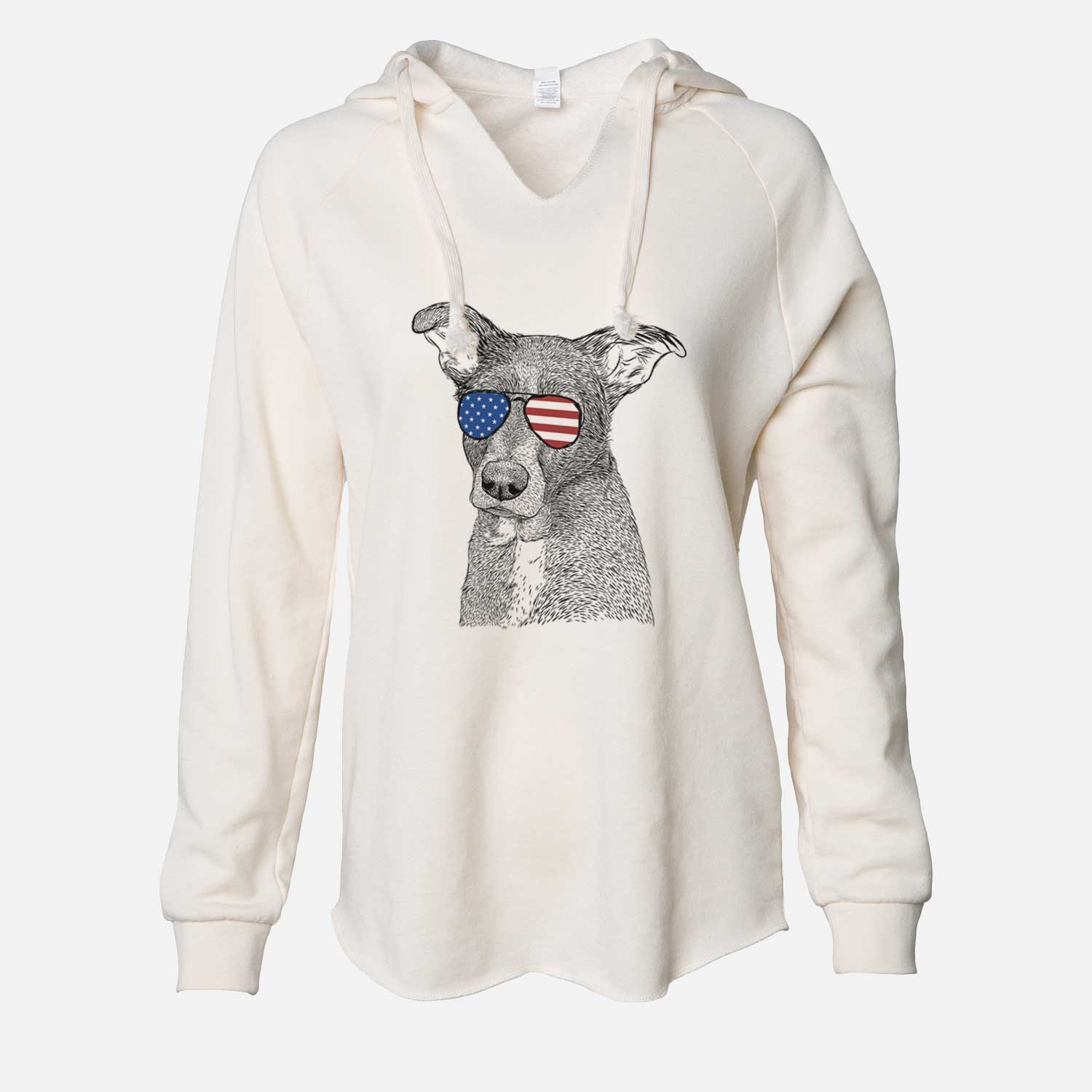 USA Wilbur the Shepherd Mix - Cali Wave Hooded Sweatshirt