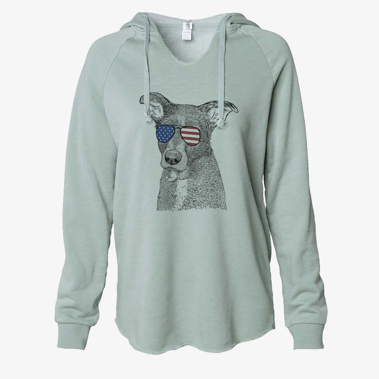 USA Wilbur the Shepherd Mix - Cali Wave Hooded Sweatshirt