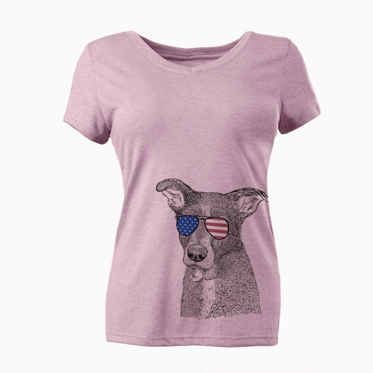 USA Wilbur the Shepherd Mix - Women's Perfect V-neck Shirt