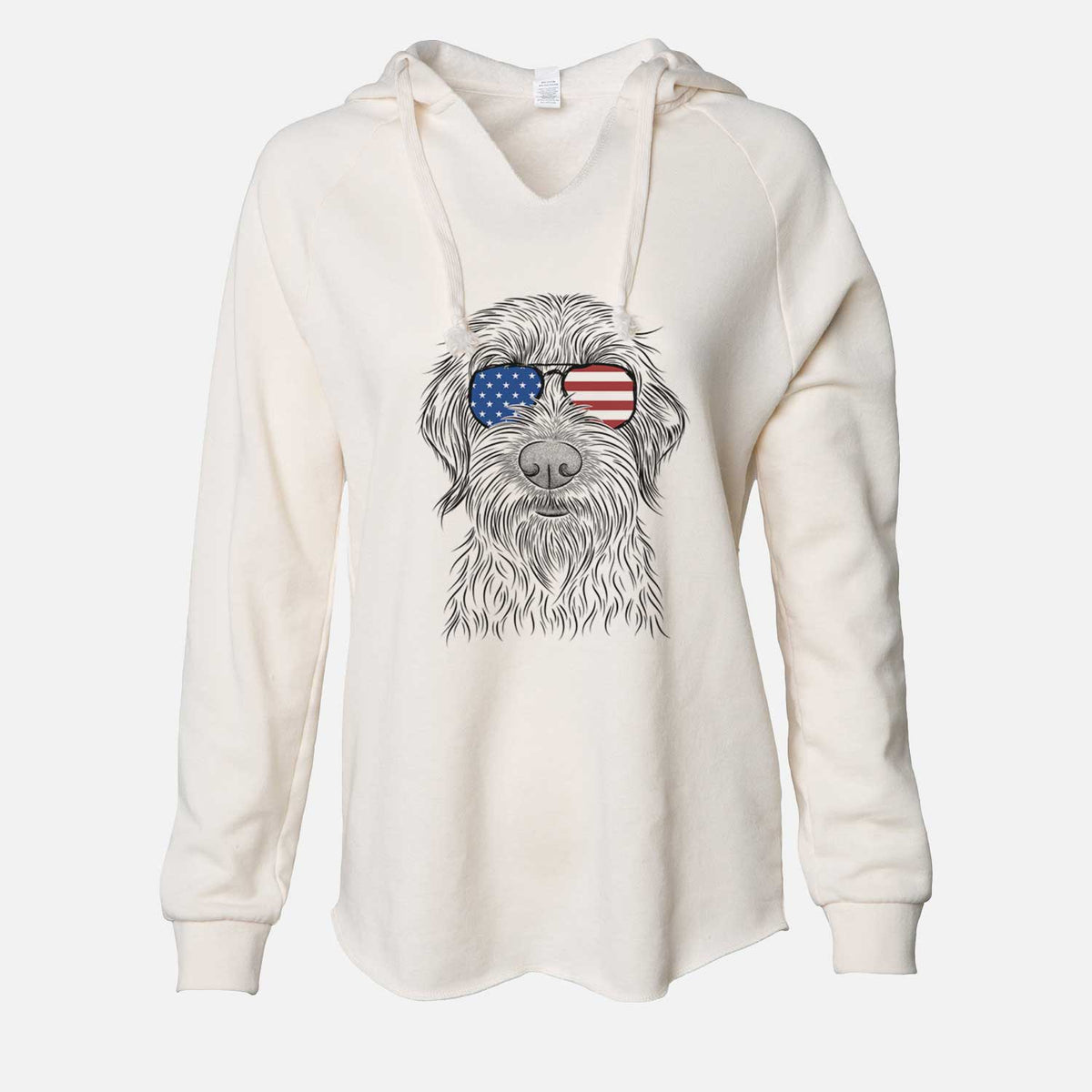 USA Wilkins the Wirehaired Pointing Griffon - Cali Wave Hooded Sweatshirt