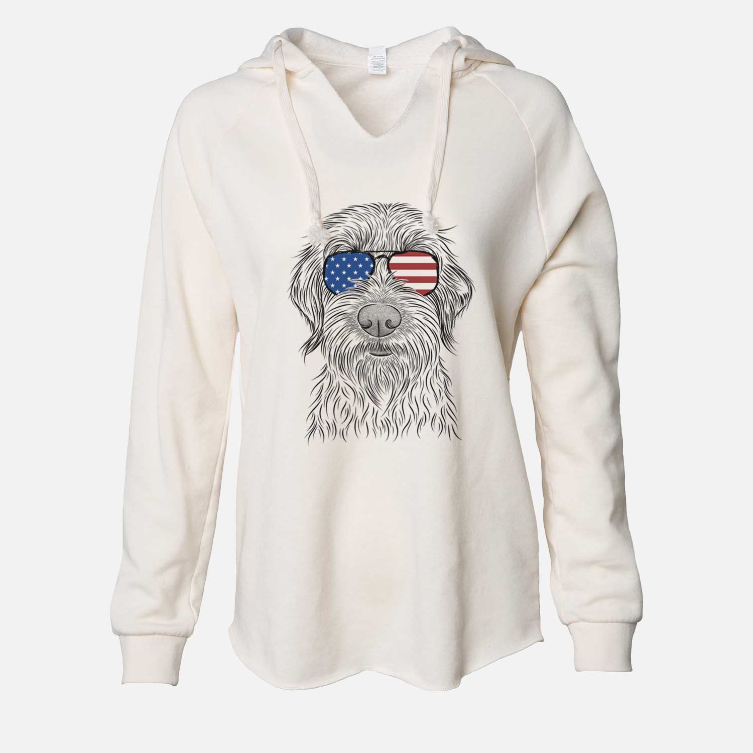 USA Wilkins the Wirehaired Pointing Griffon - Cali Wave Hooded Sweatshirt