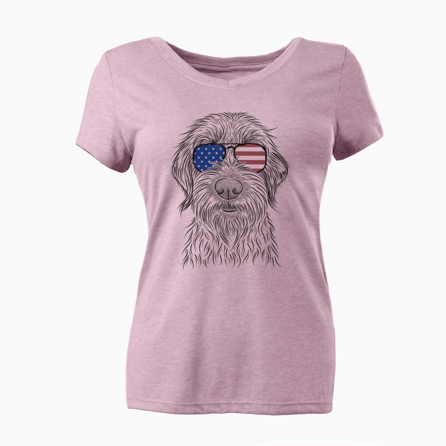 USA Wilkins the Wirehaired Pointing Griffon - Women's Perfect V-neck Shirt