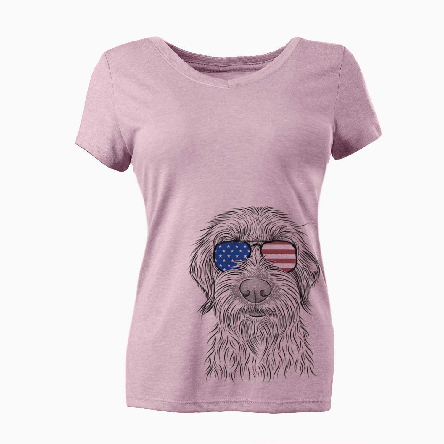 USA Wilkins the Wirehaired Pointing Griffon - Women's Perfect V-neck Shirt