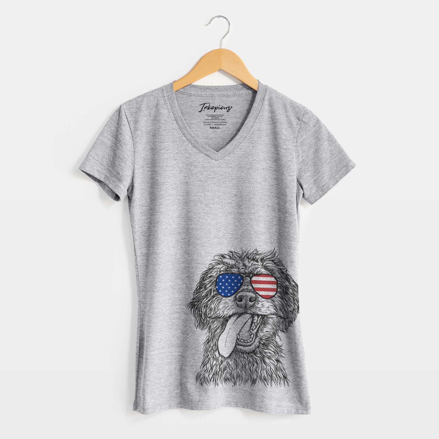 USA Winnie the Mini Aussiedoodle - Women's Perfect V-neck Shirt