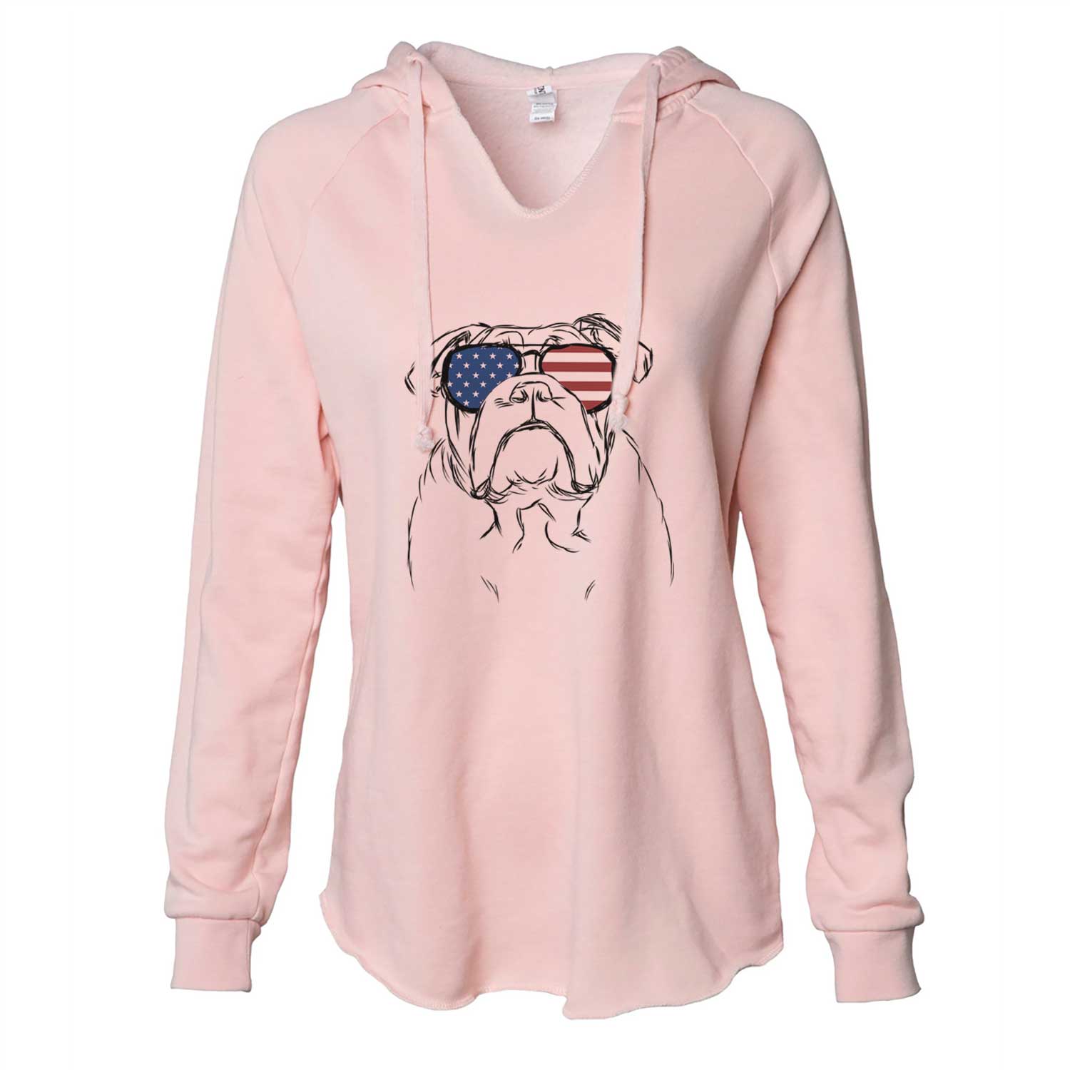 USA Winston the English Bulldog - Cali Wave Hooded Sweatshirt