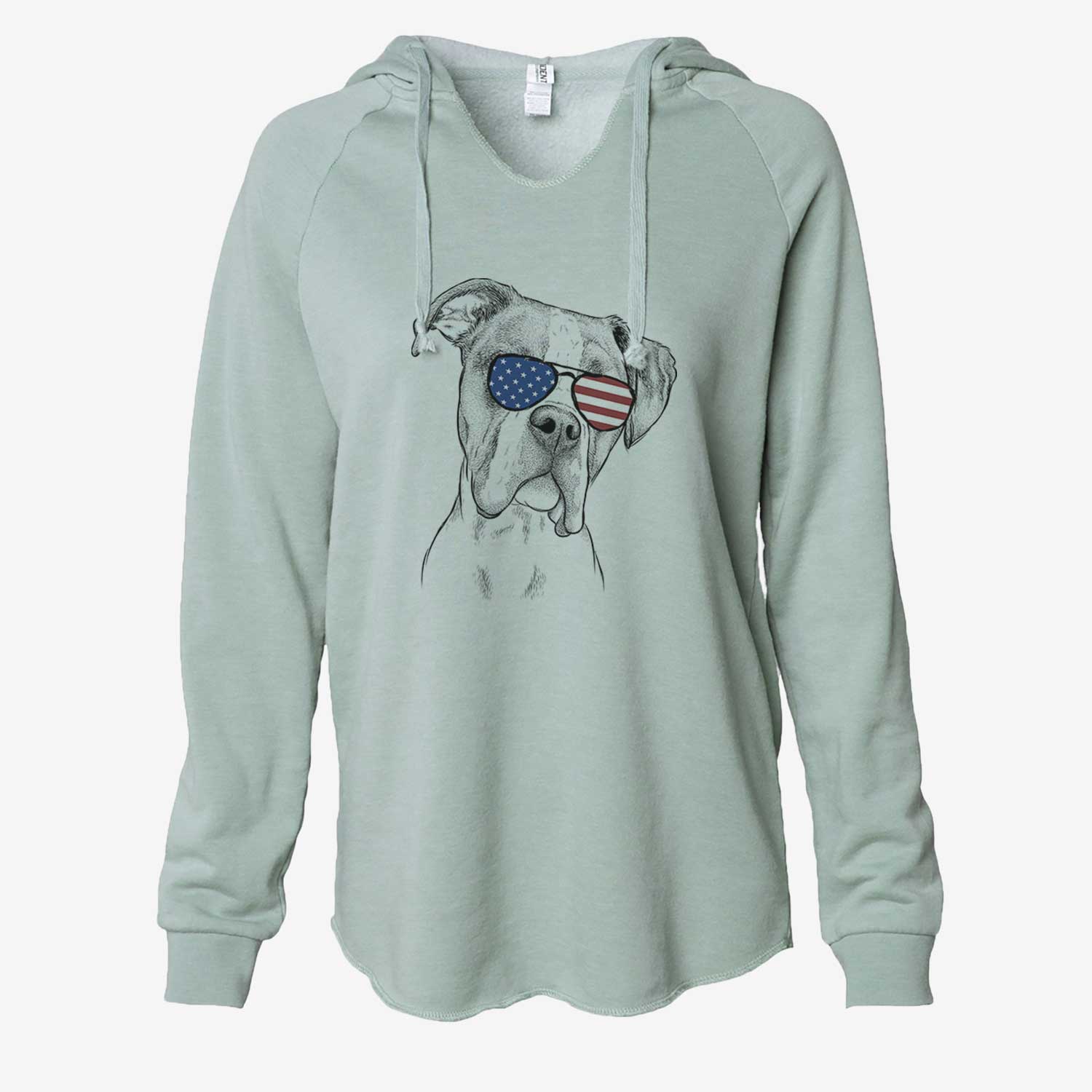 USA Winston the Boxer - Cali Wave Hooded Sweatshirt