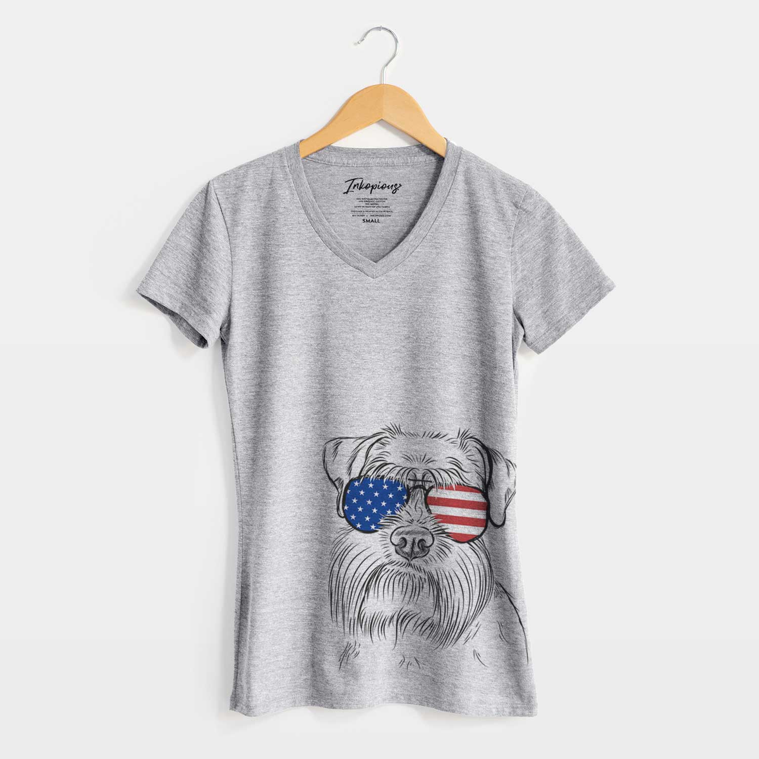 USA Wrigley the Schnauzer - Women's Perfect V-neck Shirt