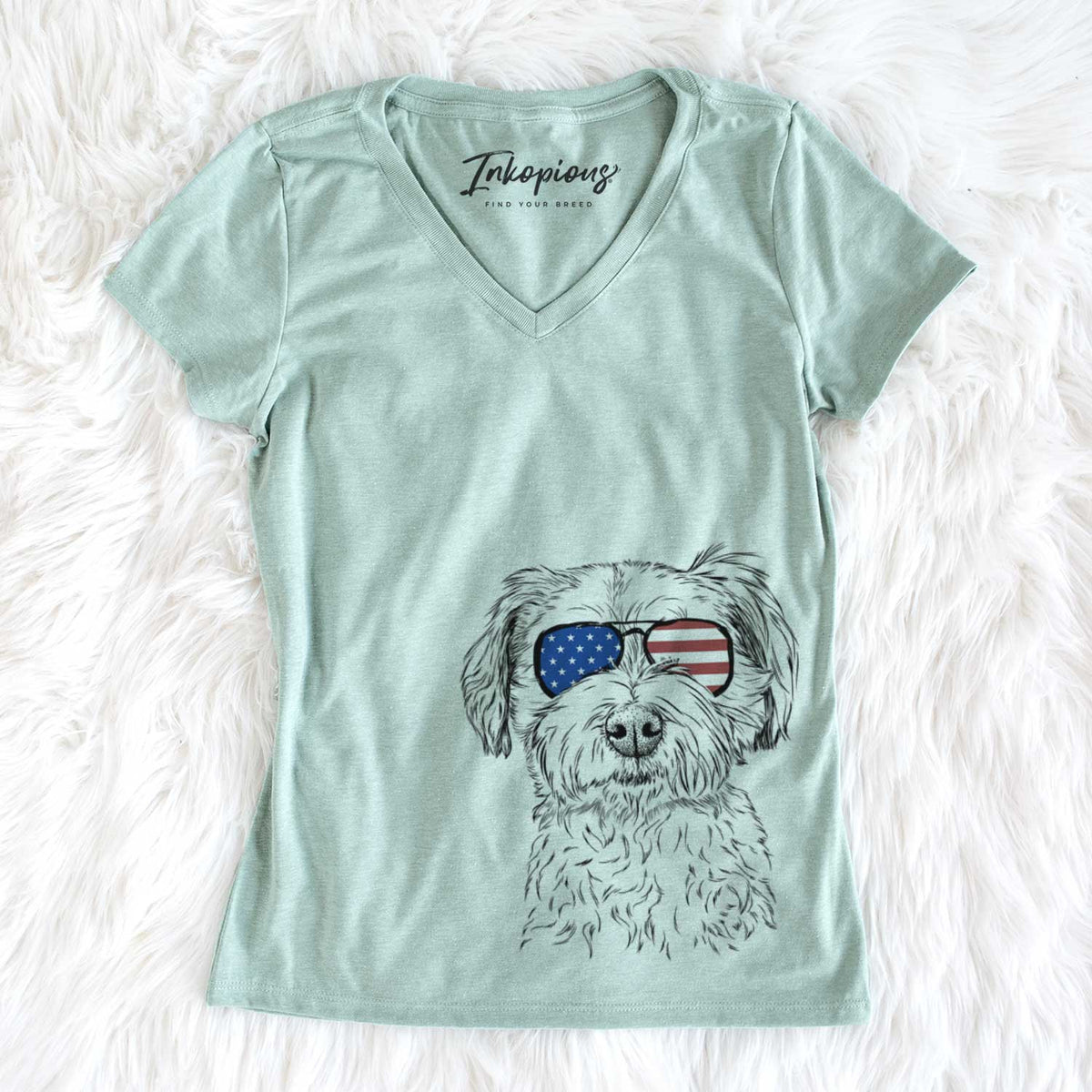 USA Wyatt the Coton de Tulear - Women's Perfect V-neck Shirt