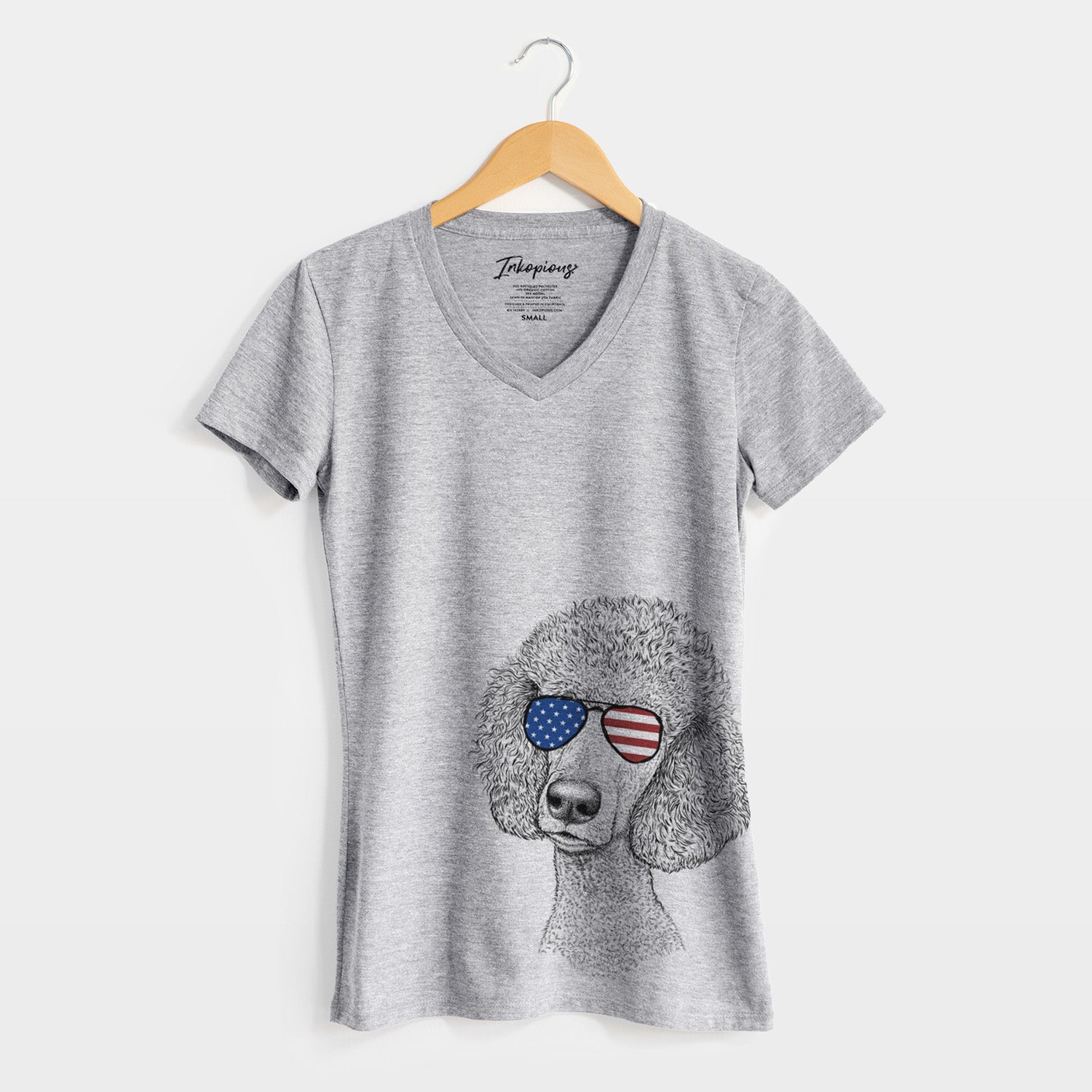 USA Yuki the Poodle - Women's Perfect V-neck Shirt